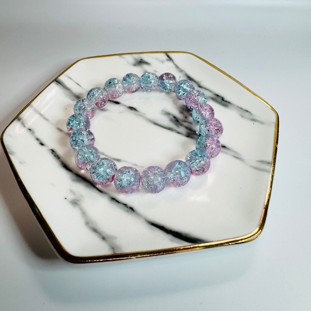 Cotton Candy m Beaded 10mm Gradient Beads Bracelet - Picture 4 of 4